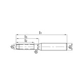 Solid carbide drills Thread former Non-ferrous metals 4122AS-M1(M1~M2.5)*0.25(0.25~0.45)-6H - Makotools Industrial Supply Tools for Metal Cutting